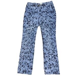 Vintage Just Cavalli Blue Leopard Print Jeans 90s Y2K Rare Designer Size 31